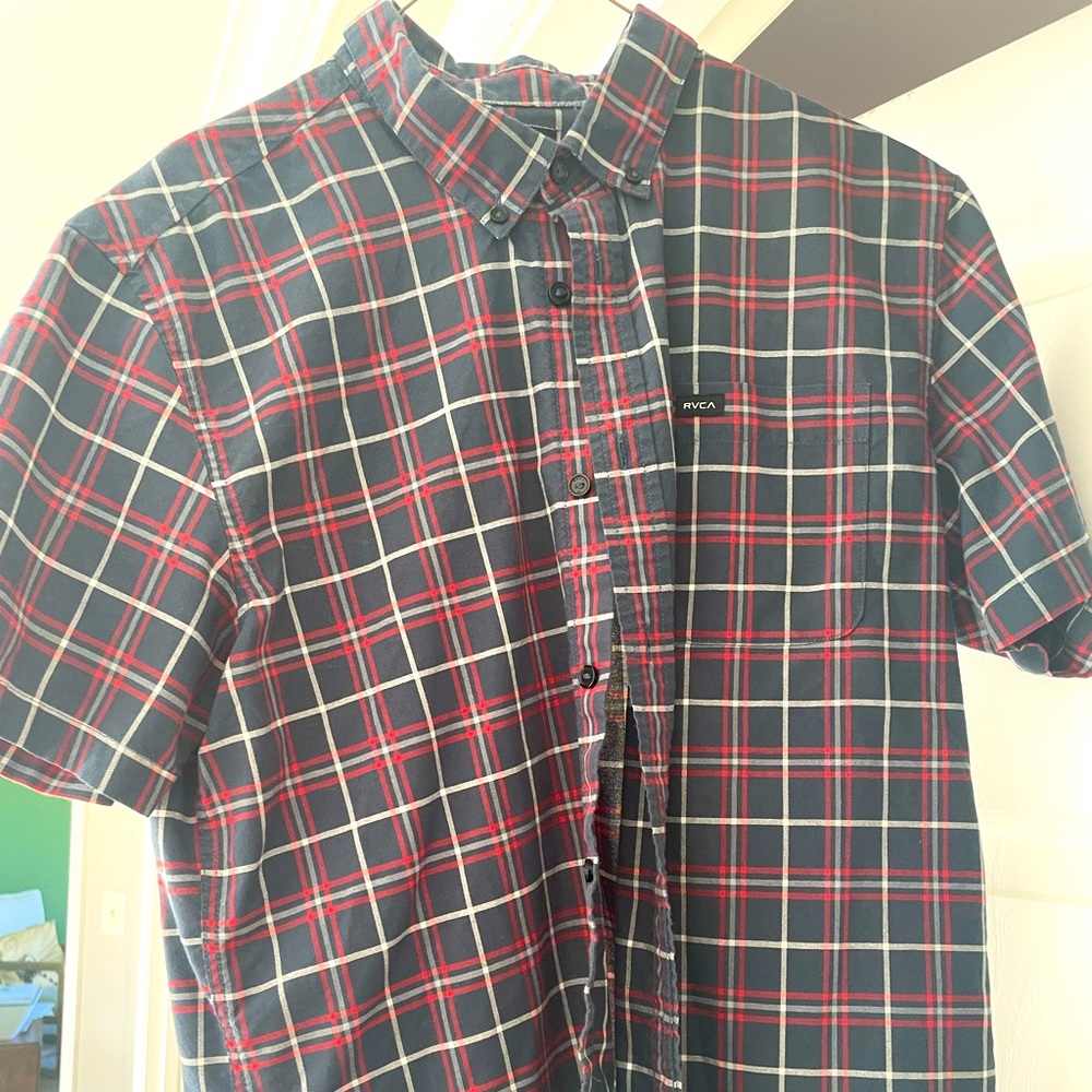RVCA Men's Plaid shirt medium